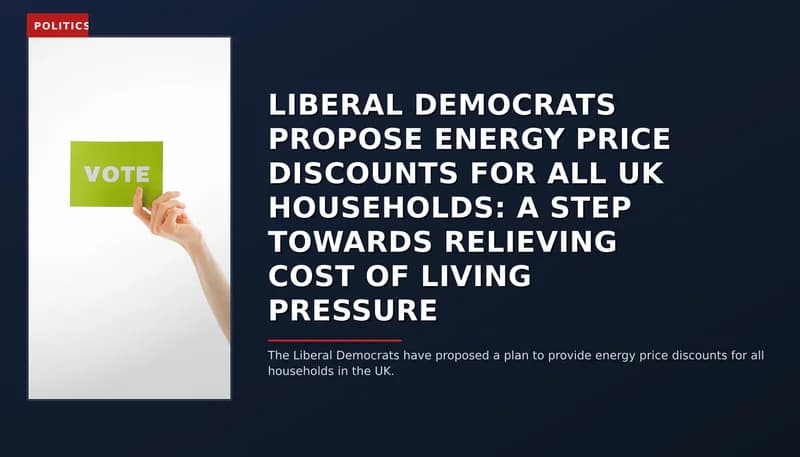POLITICS: LIBERAL DEMOCRATS PROPOSE ENERGY PRICE DISCOUNTS FOR ALL UK HOUSEHOLDS: A STEP TOWARDS REL — VPNews