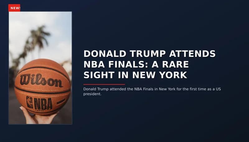 NEWS: DONALD TRUMP ATTENDS NBA FINALS: A RARE SIGHT IN NEW YORK — VPNews