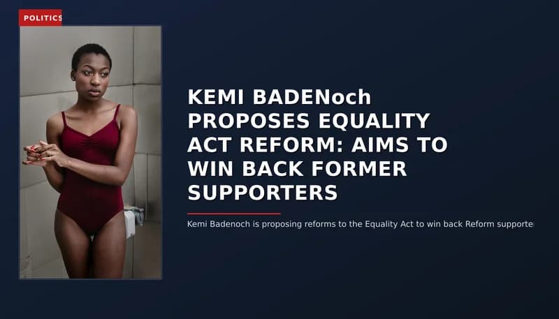 POLITICS: KEMI BADENoch PROPOSES EQUALITY ACT REFORM: AIMS TO WIN BACK FORMER SUPPORTERS — VPNews