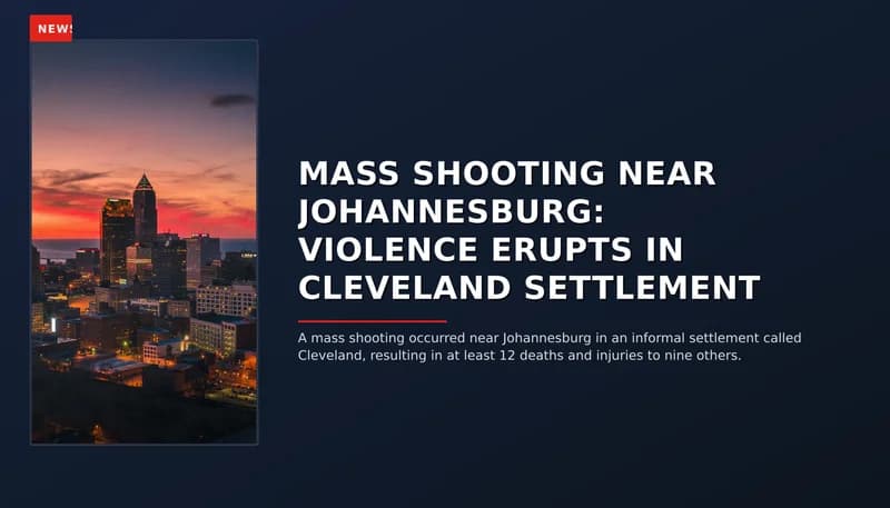 NEWS: MASS SHOOTING NEAR JOHANNESBURG: VIOLENCE ERUPTS IN CLEVELAND SETTLEMENT — VPNews