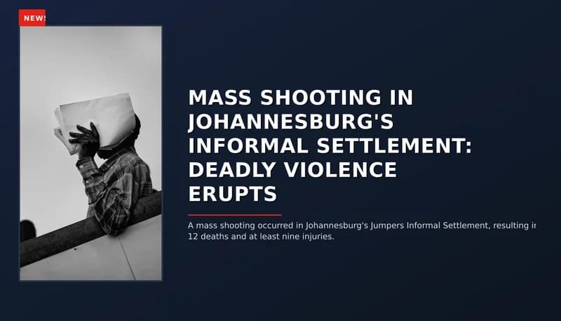 NEWS: MASS SHOOTING IN JOHANNESBURG'S INFORMAL SETTLEMENT: DEADLY VIOLENCE ERUPTS — VPNews