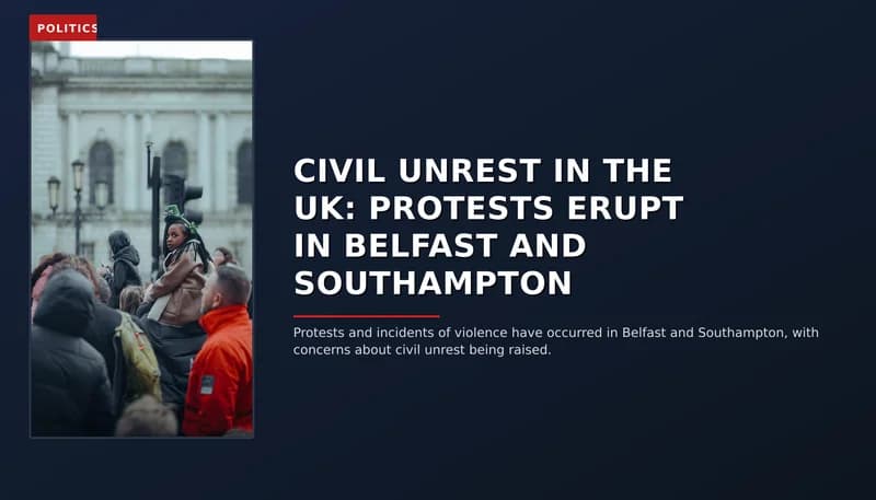 POLITICS: CIVIL UNREST IN THE UK: PROTESTS ERUPT IN BELFAST AND SOUTHAMPTON — VPNews
