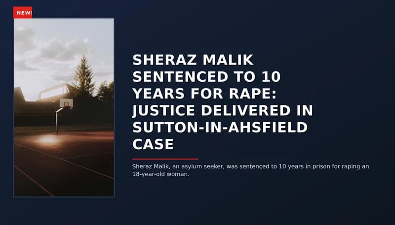 NEWS: SHERAZ MALIK SENTENCED TO 10 YEARS FOR RAPE: JUSTICE DELIVERED IN SUTTON-IN-AHSFIELD CASE — VPNews