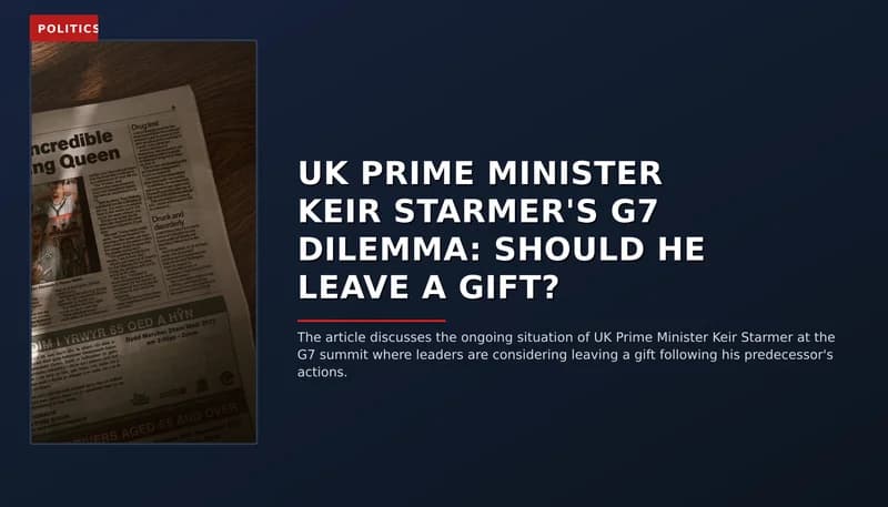 POLITICS: UK PRIME MINISTER KEIR STARMER'S G7 DILEMMA: SHOULD HE LEAVE A GIFT? — VPNews