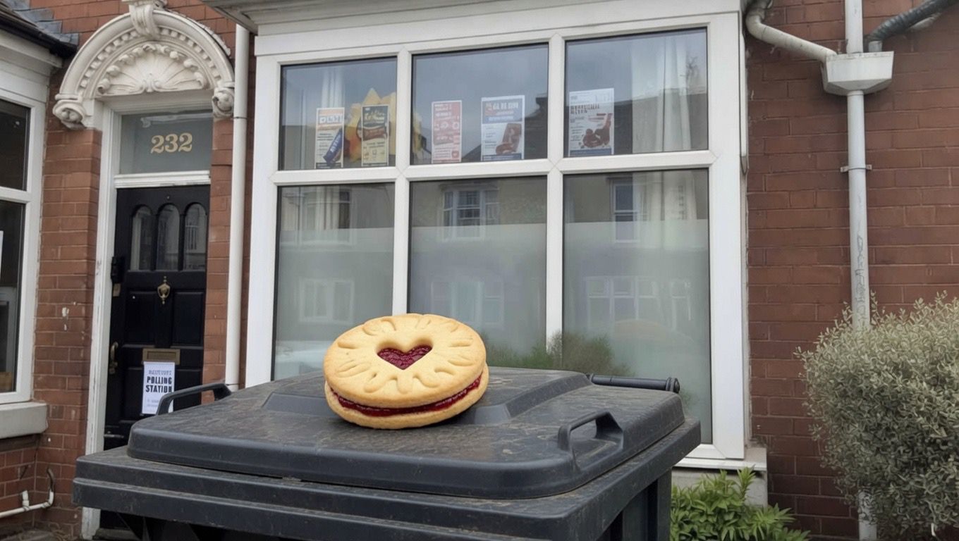Biscuit ballot box in Stirchley
